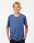 AllPro 48000Y Youth Pro-Lock Performance T-Shirt - Heather Royal - model front