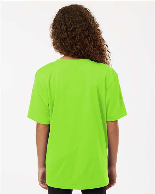 AllPro 48000Y Youth Pro-Lock Performance T-Shirt - Lime - model back