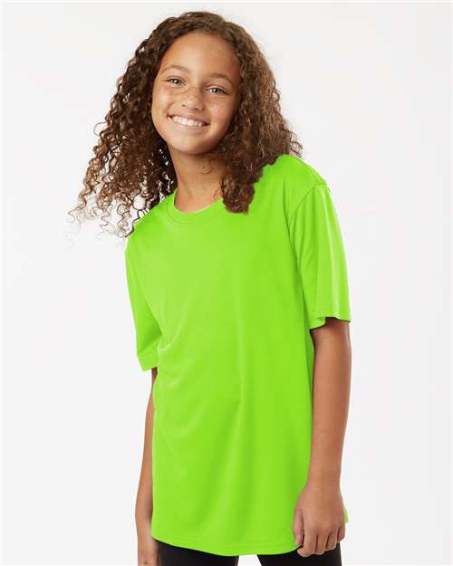 AllPro 48000Y Youth Pro-Lock Performance T-Shirt - Lime - model front