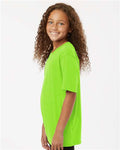 AllPro 48000Y Youth Pro-Lock Performance T-Shirt - Lime - model side