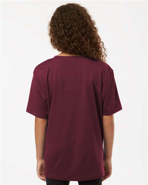 AllPro 48000Y Youth Pro-Lock Performance T-Shirt - Maroon - model back