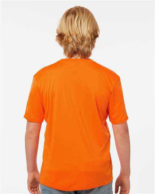 AllPro 48000Y Youth Pro-Lock Performance T-Shirt - Neon Orange - model back