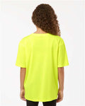 AllPro 48000Y Youth Pro-Lock Performance T-Shirt - Neon Yellow - model back