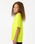 AllPro 48000Y Youth Pro-Lock Performance T-Shirt - Neon Yellow - model side