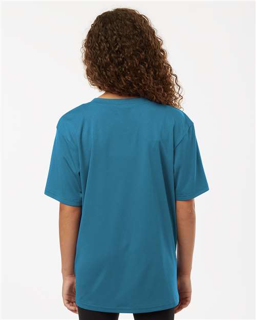 AllPro 48000Y Youth Pro-Lock Performance T-Shirt - Pacific Blue - model back