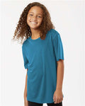 AllPro 48000Y Youth Pro-Lock Performance T-Shirt - Pacific Blue - model front