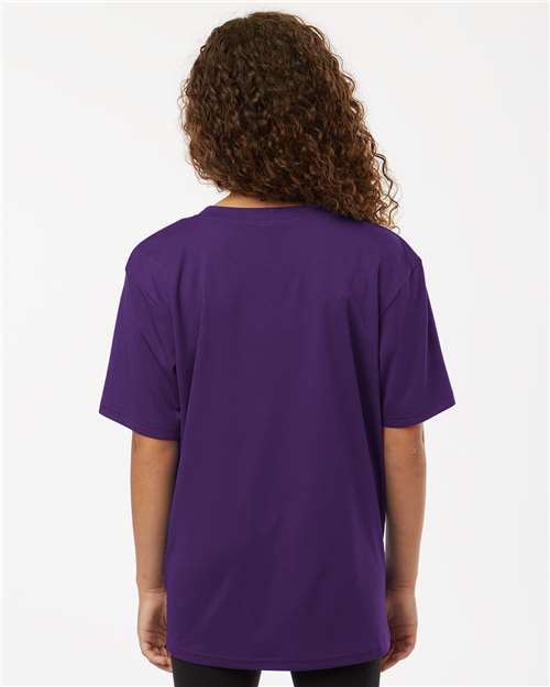 AllPro 48000Y Youth Pro-Lock Performance T-Shirt - Purple - model back