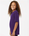 AllPro 48000Y Youth Pro-Lock Performance T-Shirt - Purple - model side