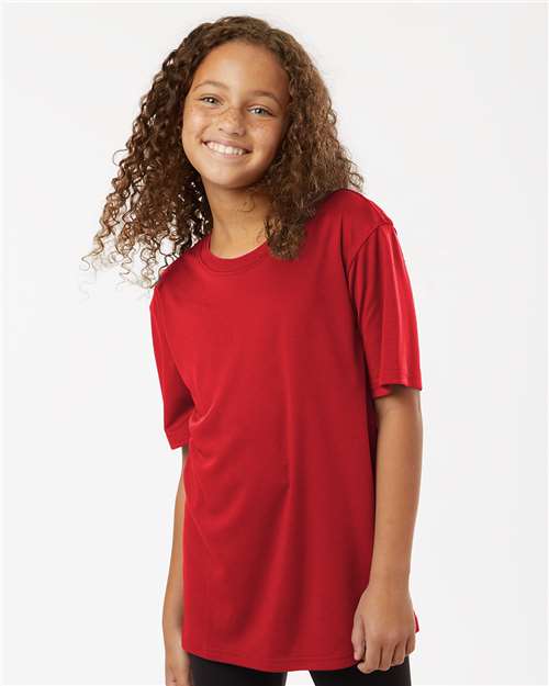 AllPro 48000Y Youth Pro-Lock Performance T-Shirt - Red - model front