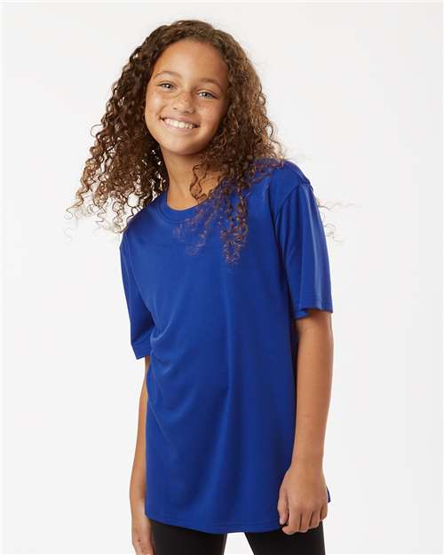 AllPro 48000Y Youth Pro-Lock Performance T-Shirt - Royal - model front