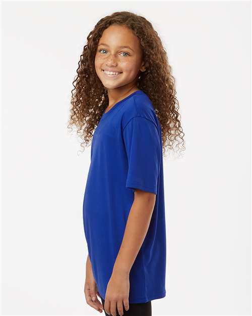 AllPro 48000Y Youth Pro-Lock Performance T-Shirt - Royal - model side
