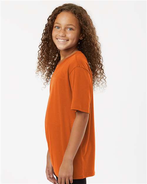 AllPro 48000Y Youth Pro-Lock Performance T-Shirt - Rust - model side