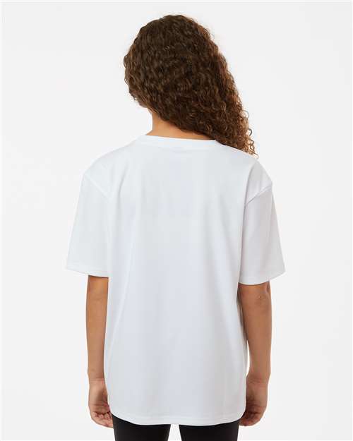 AllPro 48000Y Youth Pro-Lock Performance T-Shirt - White - model back