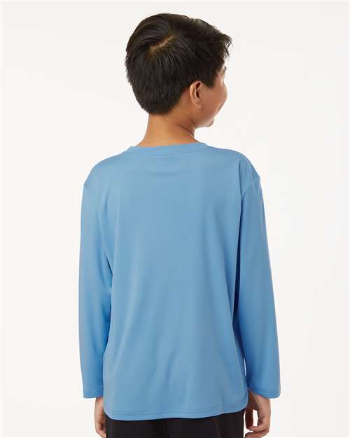 AllPro 48400Y Youth Pro-Lock Performance Long Sleeve T-Shirt - Carolina Blue - model back