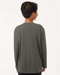 AllPro 48400Y Youth Pro-Lock Performance Long Sleeve T-Shirt - Charcoal - model back