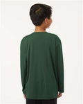 AllPro 48400Y Youth Pro-Lock Performance Long Sleeve T-Shirt - Forest Green - model back