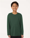 AllPro 48400Y Youth Pro-Lock Performance Long Sleeve T-Shirt - Forest Green - model front