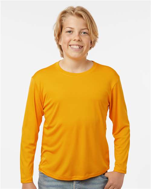 AllPro 48400Y Youth Pro-Lock Performance Long Sleeve T-Shirt - Gold - model front