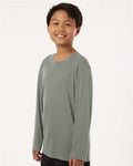 AllPro 48400Y Youth Pro-Lock Performance Long Sleeve T-Shirt - Greystone - model side