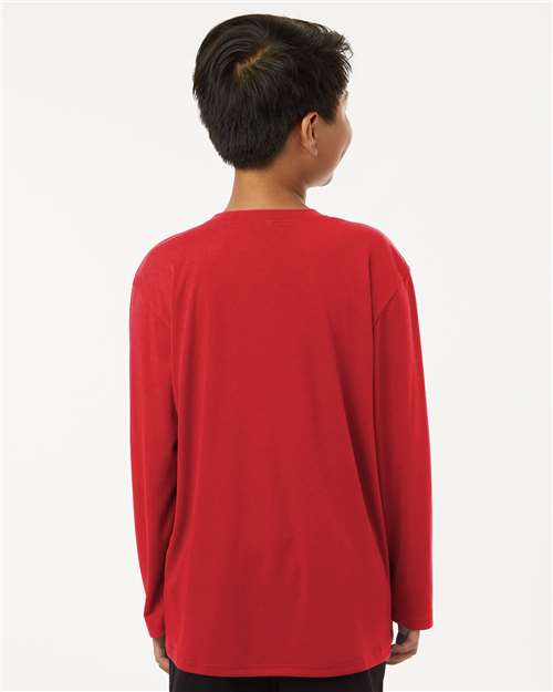 AllPro 48400Y Youth Pro-Lock Performance Long Sleeve T-Shirt - Red - model back