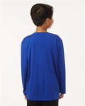 AllPro 48400Y Youth Pro-Lock Performance Long Sleeve T-Shirt - Royal - model back
