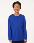 AllPro 48400Y Youth Pro-Lock Performance Long Sleeve T-Shirt - Royal - model front