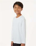 AllPro 48400Y Youth Pro-Lock Performance Long Sleeve T-Shirt - White - model side