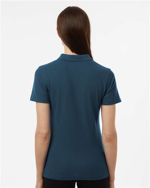 AllPro 62800L Women's Pique Polo - Atlantic Blue - model back