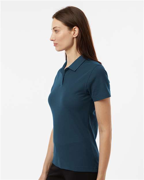 AllPro 62800L Women's Pique Polo - Atlantic Blue - model side