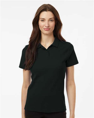 AllPro 62800L Women's Pique Polo - Black - model front