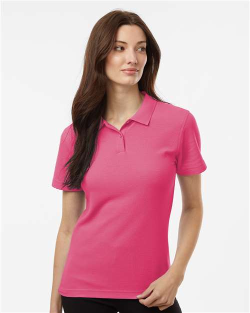 AllPro 62800L Women's Pique Polo - Bright Pink - model front