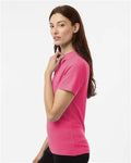 AllPro 62800L Women's Pique Polo - Bright Pink - model side
