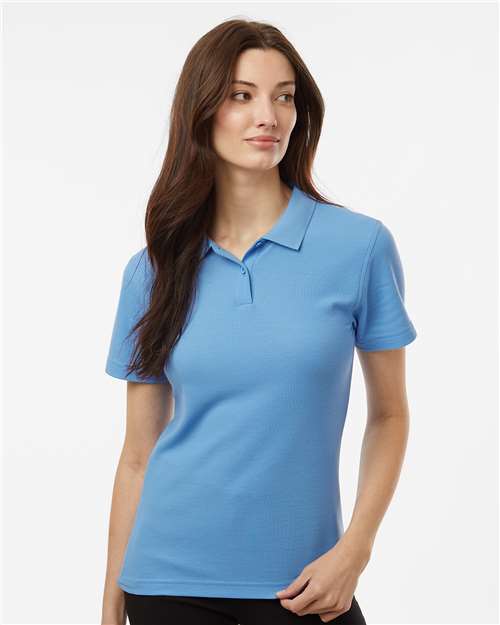 AllPro 62800L Women's Pique Polo - Carolina Blue - model front
