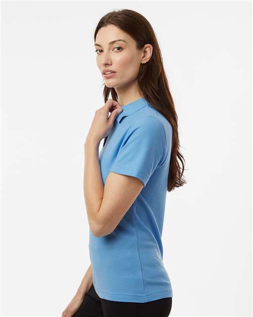 AllPro 62800L Women's Pique Polo - Carolina Blue - model side