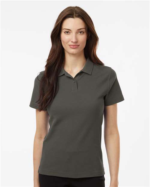 AllPro 62800L Women's Pique Polo - Charcoal - model front