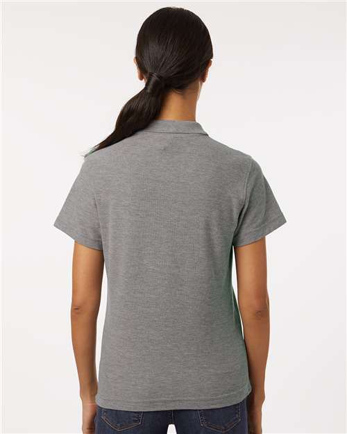 AllPro 62800L Women's Pique Polo - Heather Granite - model back