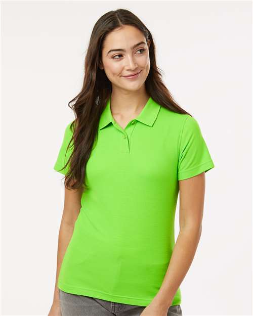 AllPro 62800L Women's Pique Polo - Lime - model front