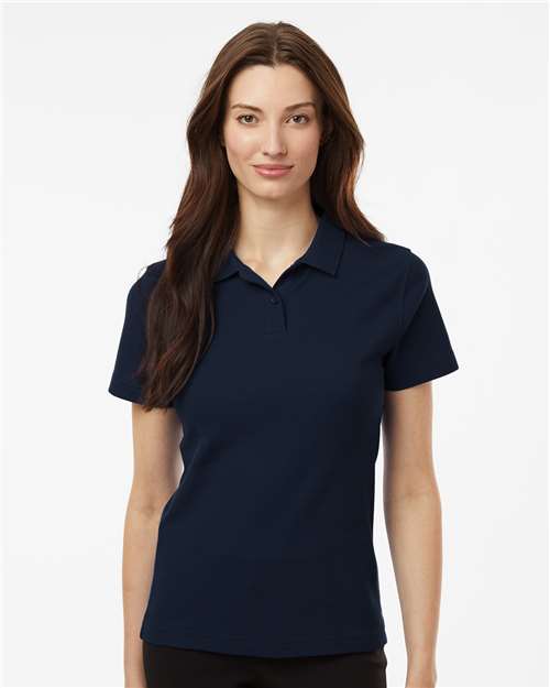 AllPro 62800L Women's Pique Polo - Navy - model front