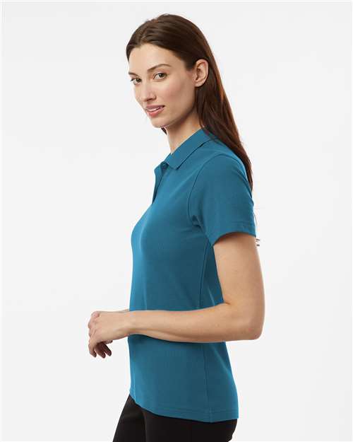 AllPro 62800L Women's Pique Polo - Pacific Blue - model side