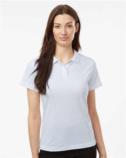 AllPro 62800L Women's Pique Polo - White - model front