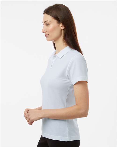 AllPro 62800L Women's Pique Polo - White - model side