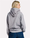 Jerzees IC49MR Unisex Ultimate CVC Hooded Sweatshirt - Athletic Heather - model back