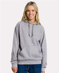 Jerzees IC49MR Unisex Ultimate CVC Hooded Sweatshirt - Athletic Heather - model front