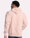 Jerzees IC49MR Unisex Ultimate CVC Hooded Sweatshirt - Blush Pink - model back
