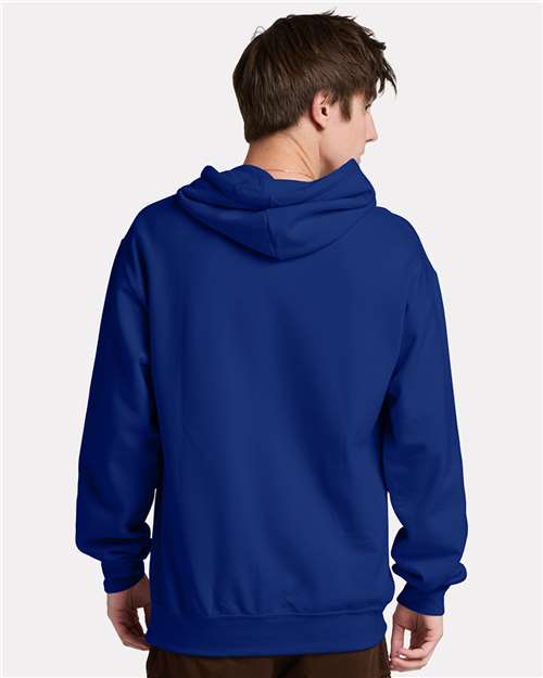 Jerzees IC49MR Unisex Ultimate CVC Hooded Sweatshirt - Orchid - model back
