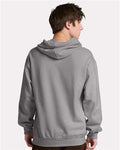 Jerzees IC49MR Unisex Ultimate CVC Hooded Sweatshirt - Rock - model back