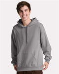 Jerzees IC49MR Unisex Ultimate CVC Hooded Sweatshirt - Rock - model front