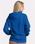 Jerzees IC49MR Unisex Ultimate CVC Hooded Sweatshirt - Royal - model back