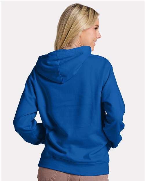 Jerzees IC49MR Unisex Ultimate CVC Hooded Sweatshirt - Royal - model back
