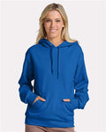 Jerzees IC49MR Unisex Ultimate CVC Hooded Sweatshirt - Royal - model front